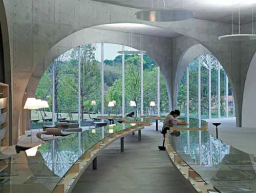 大学图书馆阅览室桌椅-凡顺家具